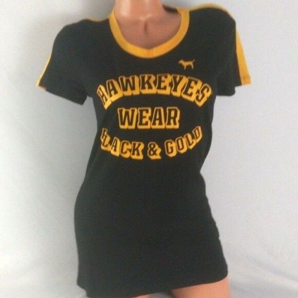 1130  LARGE VICTORIA'S SECRET PINK SEQUIN RARE HAWKS T SHIRT NWT - Picture 4 of 5